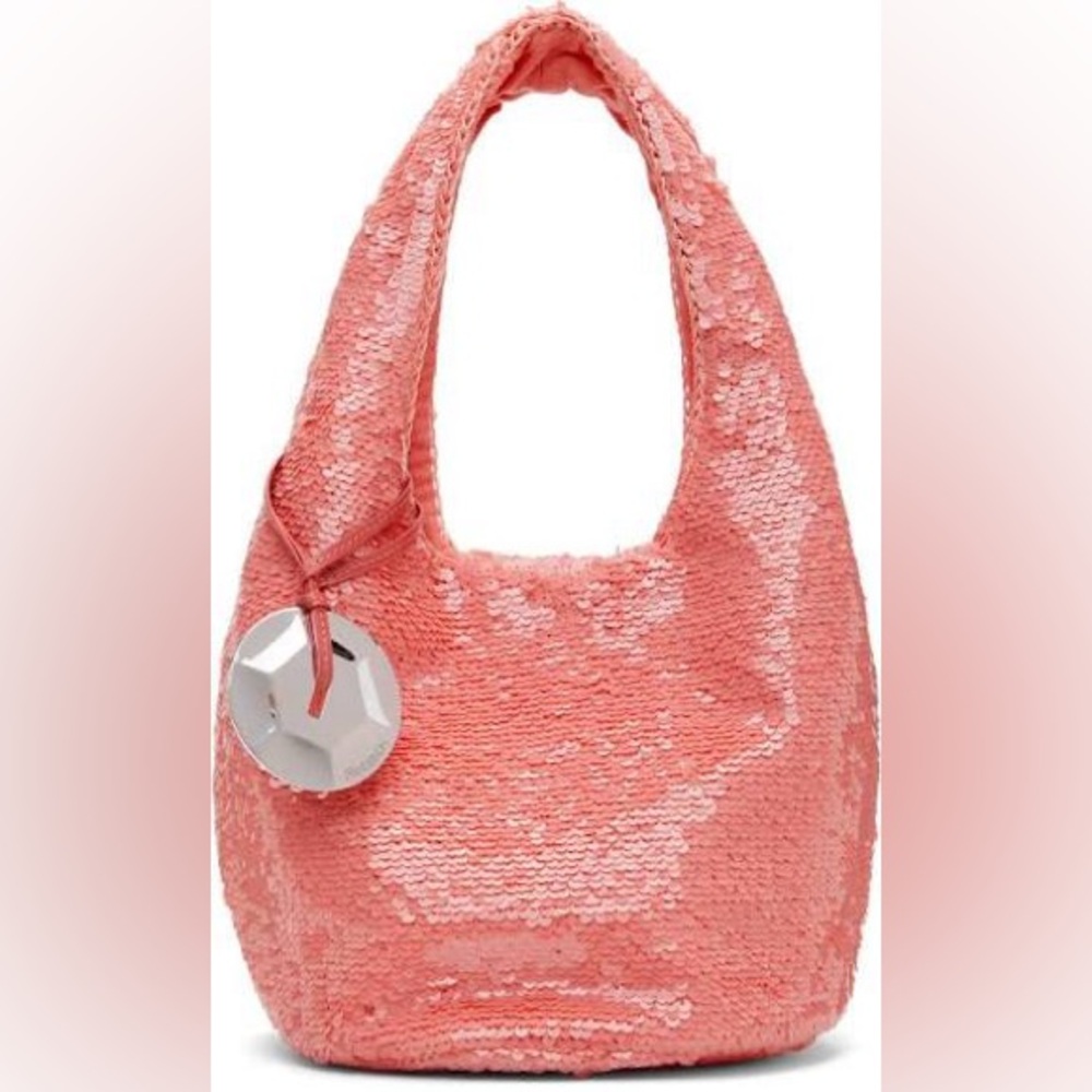 JW ANDERSON Pink Mini Sequin Shopper Bag